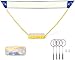 LDAILY Moccha Portable Folding Badminton Set Includes Badminton Net, 2 Rackets and 2 Shuttlecocks Carry Box, 2 in 1 Badminton Volleyball Net, 10 Feet Net for Ball Games Outdoor Team Sports