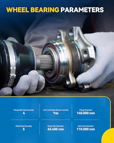 Image of PHILTOP 512285 2X Rear Wheel Bearing Hub Assembly for Malibu, Pontiac G6