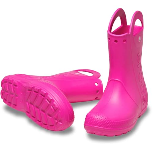 Image of Crocs Kids' Handle It Rain Boots | Waterproof Slip On Shoes | Kids' Rain Boots