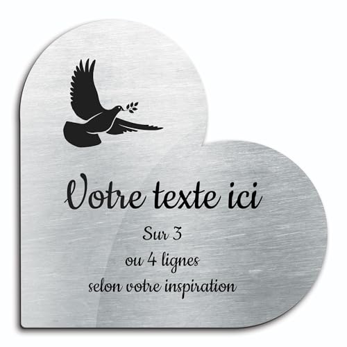 Placa con grabado funerario con ramita modelo 1 adhesiva modelo