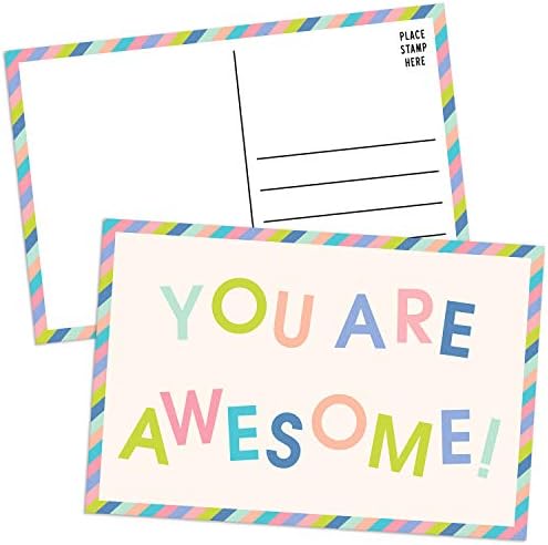 Sweetzer & Orange Inspirational Postcards Bulk Pack - 60 Colorful 4x6 Motivational Cards With Historical Figures For Teachers, Students, Kids Appreciation & Mailing