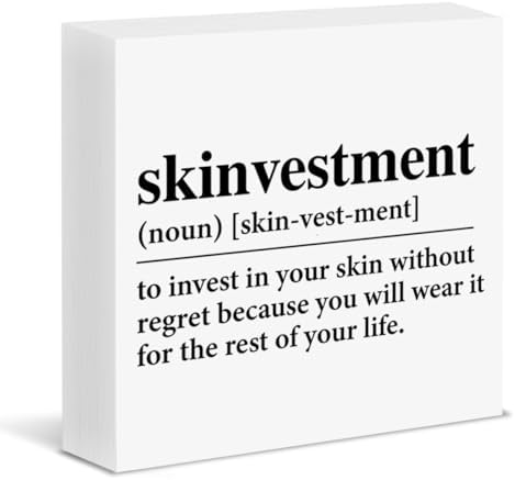Skin Care Sign Spa Decor Self Care Skinvestment Wood Block Sign M...