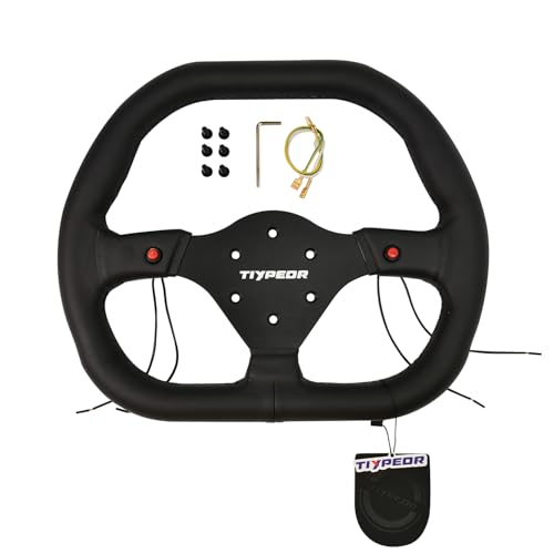 Amazon | Tiypeor 350MMマイクロファイバーレザーカー改造ステアリング