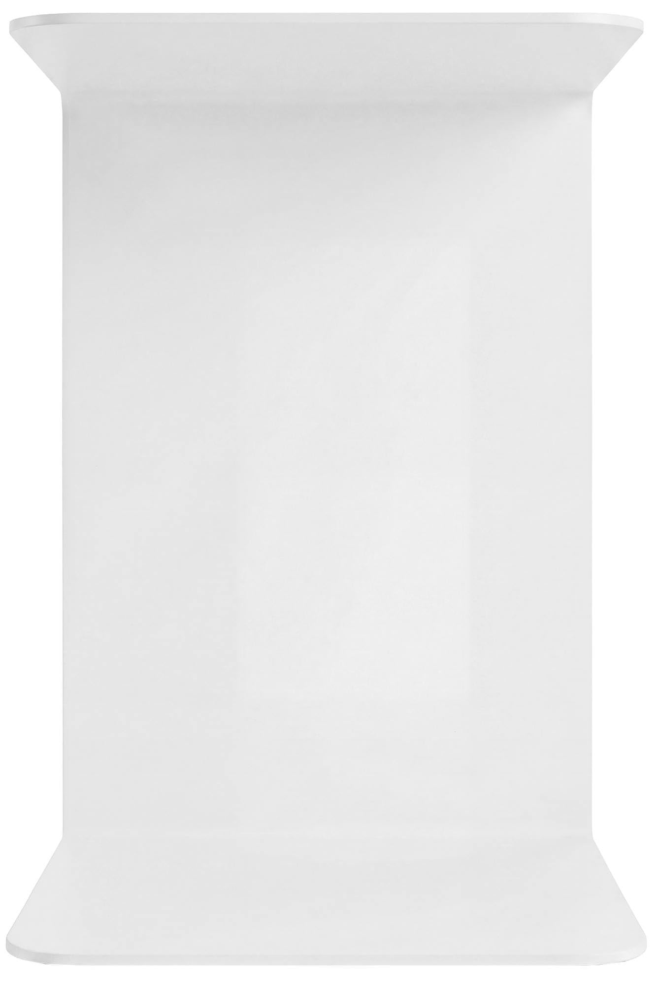 CLP Beistelltisch Couch klein Selby, Couchtisch C-Form Metall, Wohnzimmertisch modern aus massivem 5mm Stahl pulverbeschichtet, Farbe:weiß, Größe:48 cm