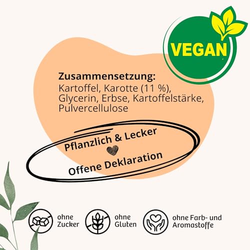 BugBell Softe Knabbersticks für Hunde 60g, Hundeleckerli, Pflanzlicher Hundesnack, Dog Treats, Kaustange für Allergiker geeignet, Ohne Zucker & Getreide