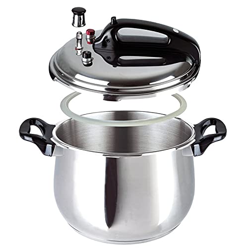 Bene Casa - Stainless Steel Pressure Cooker (9.5 Quarts) - Features Sure-Lock Lid System With Airtight Seal And Pressure Release Valve - Dishwasher Safe #TOP1