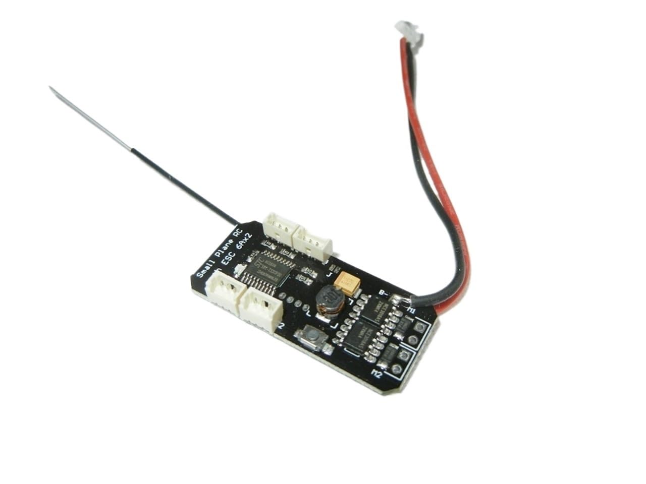 DingMotuo 3.6-6V OpenTx Receiver with Two-Way Unidirectional Brushed ESC 4 Servo Outputs Receiver for RC Airplane Boat Model Accessory(Receiver)