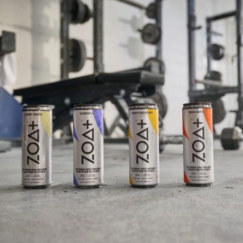 ZOA+ Pre-Workout Energy Drink Supplement - NSF Certified for Sport with Zero Sugar, Nitric Oxide Support, B & D Vitamins, Amino Acids, and Electrolytes (BlackBerry Acai) - Thumbnail 6