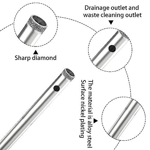 Kit de brocas de diamante 4 mm 10 piezas para vidrio y cerámica miniatura 4