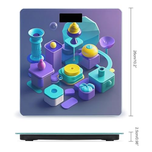Báscula Digital de Baño Interesantes Formas con Pantalla LCD Grande miniatura 2