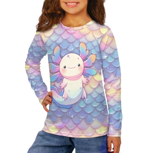 Long Sleeve Shirt Girls Novelty T-Shirt Crewneck Tees3