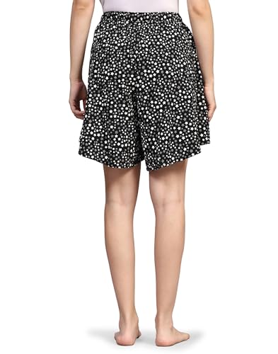 Image of B STORIES Women's Viscose Printed Lounge Culotte Shorts (Pack of 2)