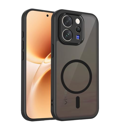 Image of Case for Vivo V70 5G Back Cover, for Vivo V70 Elite 5G Back Cover Matte PC Back + TPU Bumper Shockproof Magnetic Mobile Case Cover (Vivo V70 5G)