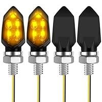 EXLECO 4 Frecce LED Moto 12V Mini Indicatori di Direzione Mini Luce M8 Universali Indicatori Segnale Luce Impermeabile IP65 Accessori Moto per Motocicletta Motocross Scooter
