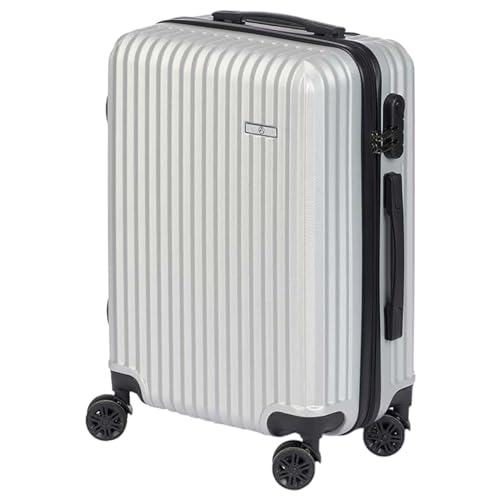 TIENDA EURASIA - Maletas de Viaje Cabina | Estructura de Plástico ABS Rígida | Maleta Cabina con Ruedas Giratorias 360 Grados | Cierre Bloqueo con Código | Medida 57 x 38 x 23 cm (Gris Claro)