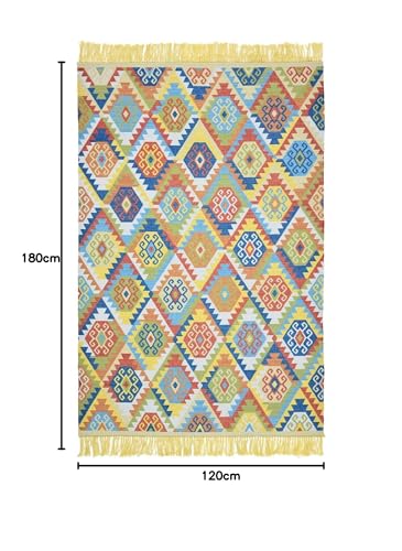 Image of Printed Rug Soft Floor Carpets with Anti Slip Backing for Living Room | Bedroom | Kids Room (Green Multi, 4x6 Feet)