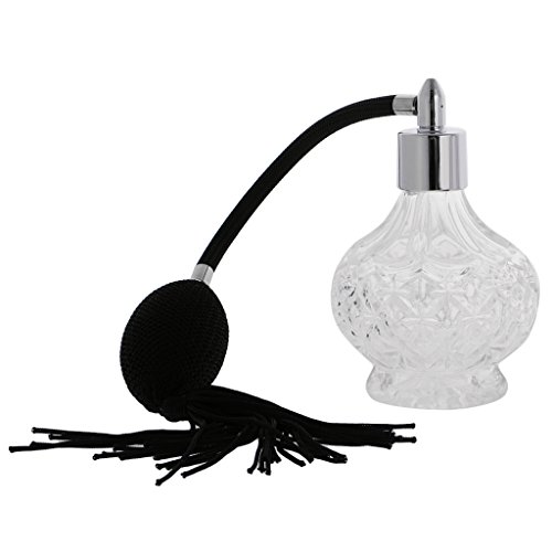 Jili Online Fashion Vintage Perfume Bottle Fragrance Atomizer Long Spray Scent Pump Refillable Glass Makeup Tools Accessory 100ml Black
