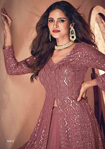 Robe de mariage style indien d'exception en Georgette brodée - 4
