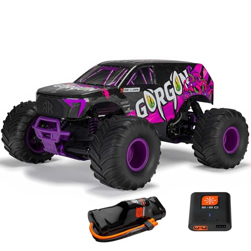 Monster Truck ARRMA Gorgon Violet pour des Sessions de Drift en Famille dans le Jardin