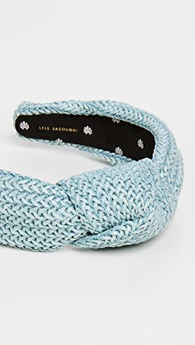 Lele Sadoughi Women's Braided Raffia Knotted Headband, Pacific Sky, Blue, One Size #TOP2
