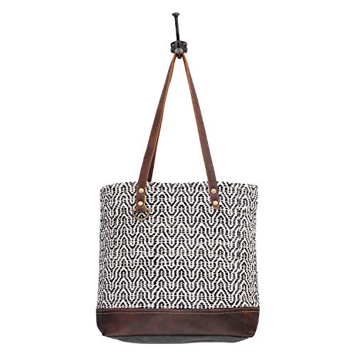 Bolso tote Myra Bag Blissy reciclado lienzo y cuero miniatura 4
