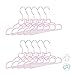 Relaxdays Set da 10 Grucce per Bambini con Cuore, Decorate, Salvaspazio, Appendini, Stampelle, 30 cm, Ferro, Rosa