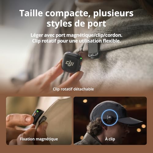 Émetteur DJI Mic 3 éliminez les mauvais sons de vidéos