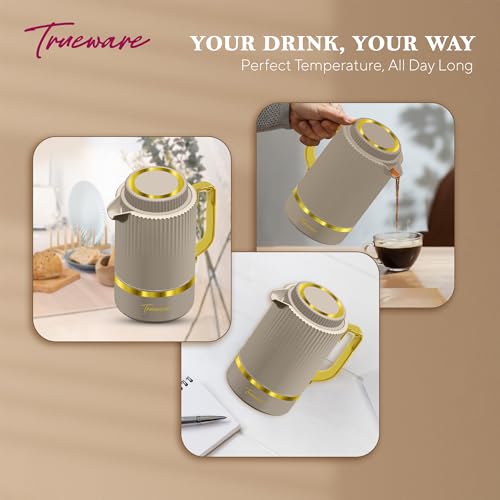 Image of Trueware Marvel 800 Insulated Flask - 750 Ml | PU Insulated Inner Stainless Steel Hot & Cold Flask, BPA Free, Leak Proof, Ideal for Tea, Coffee, Water, Hot Beverages