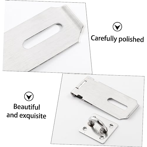 Image of DOITOOL 3pcs Stainless Steel Padlock Latch Door Clasp Hasps Safety Locks Easy Fixing