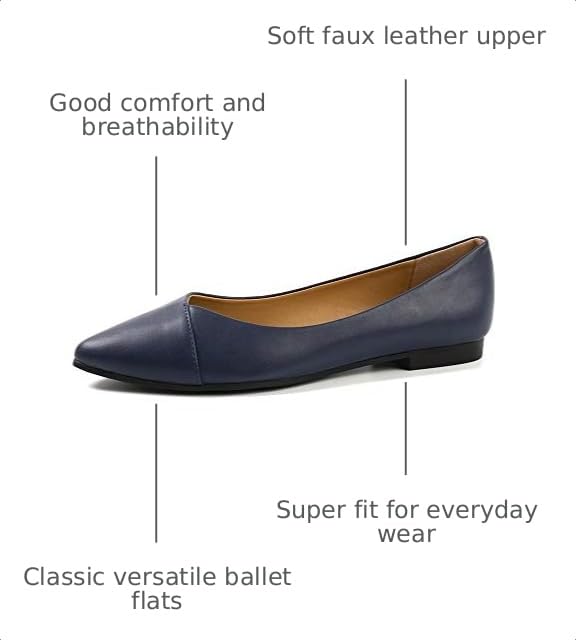 Image of FUNKYMONKEY Women's Classic Ballet Flats Casual Comfort Slip On Flats Shoes
