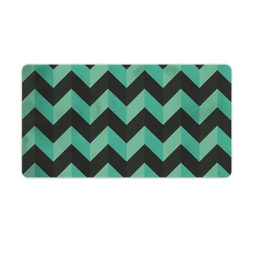 Tapis de souris de jeu turquoise et noir imprimé pour le bureau