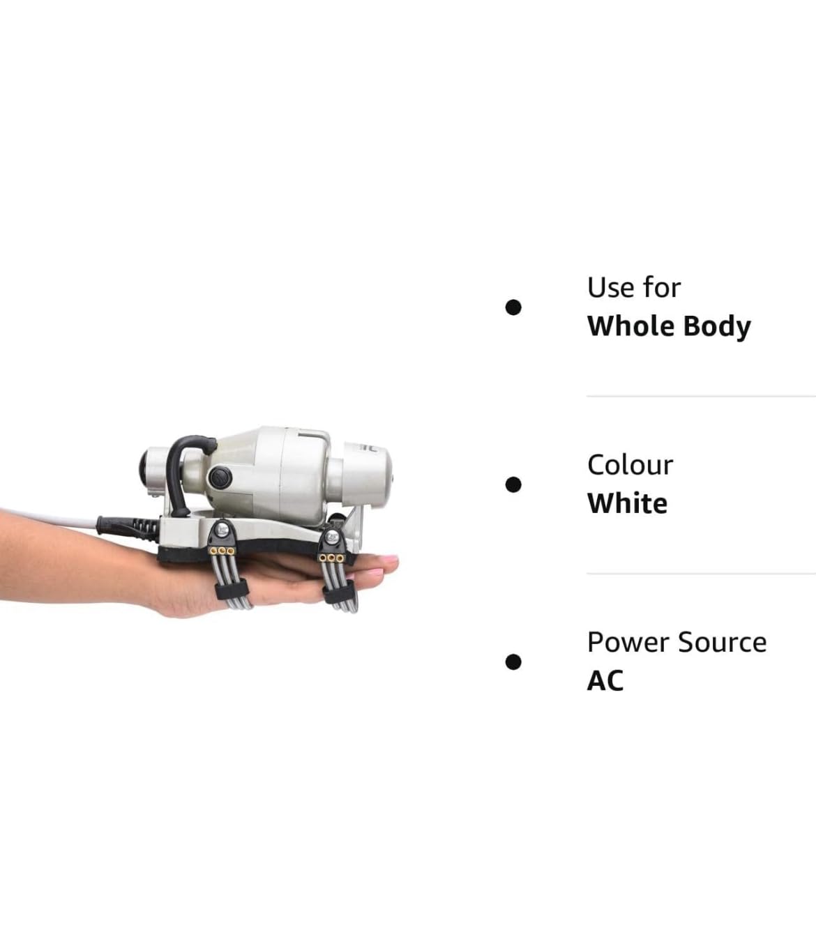 WBD AC Daul Speed Head Massager Machine Full Body and Pen Relief Device, Silver WBD AC Daul Speed Head Massager Machine Full Body and Pen Relief Device, Silver