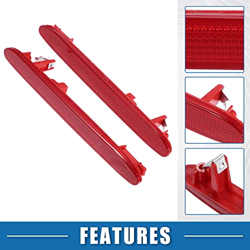 Image of Car Rear Left Right Bumper Reflector 33555-SEA-013 33505-SEA-013 for Honda CR-V EX LX SE 2005-2006 Plastic Red (Set of 2)