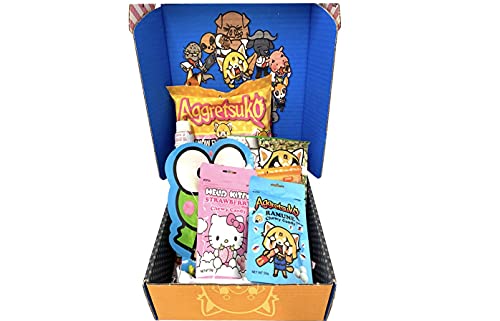 Sanrio Hello Kitty Aggretsuko Snack Box Japanese Candy Soda Ramune
