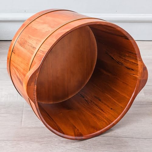 Balde para baño de pies de madera sólida 40 cm miniatura 6