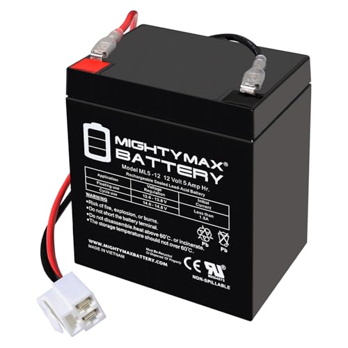 Mighty Max Battery 12V 5Ah F1 SLA Replacement Battery Compatible with Razor Drift Crazy Cart - 25143499