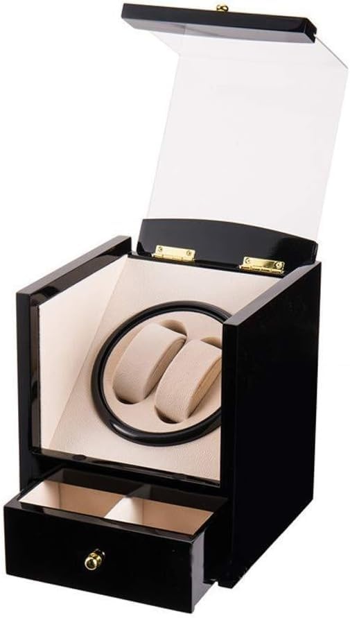 Watch Winders Automatic sur table de chevet pour remonter 2 montres mécaniques dessin LWX