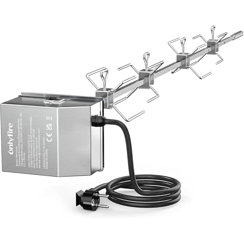 Onlyfire Grillspieß-Set aus Edelstahl, geeignet für die Verwendung mit Weber 7653 Weber Genesis II...