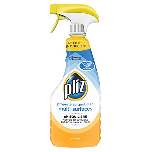 Pliz - Nettoyant Multi-Surfaces - Propreté au Quotidien – PH équilibré - Bouteille 100% Plastique Recyclé - 1 Pistolet de 500ml