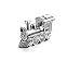 Produktbild Brillibrum Design Spardose Zug versilbert mit Wunschgravur Eisenbahn-Sparbüchse Kinder Sparschwein Lokomotive Personalisiert (Gravur bis 25 Zeichen)