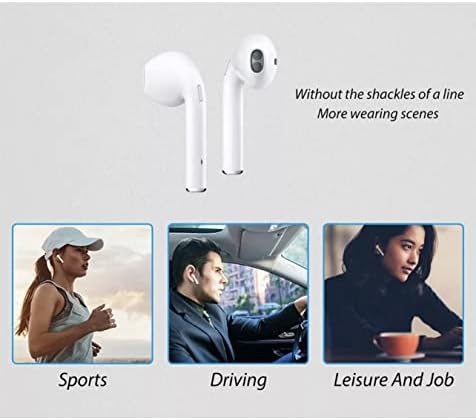 Wireless Earbuds Bluetooth 5.0 Headphones 3D Stereo Headphones Noise Cancellation in-Ear Built-in Mic with Charging Case, Waterproof Earphones for iphone/Android/IOS