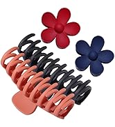 Hair Claw Clips 4PCS Flower Hair Clips – Big Cute Claw Clips For Women Thin Hair, Large Claw Clip...