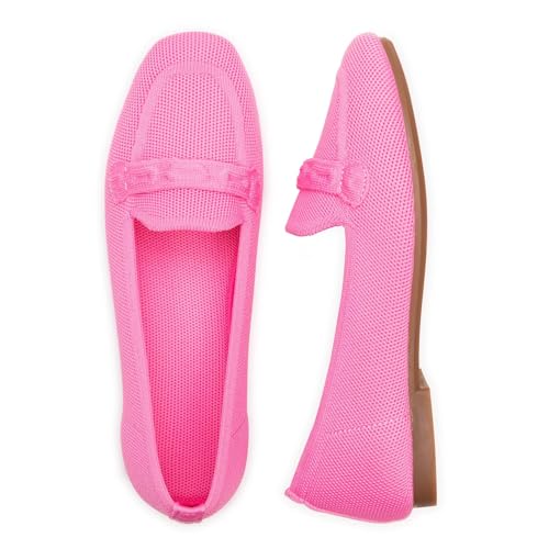 Image of Frank Mully Women's Loafer Flats Square Toe Comfortable Office Work Shoes, Cute Penny Loafer Slip On Walking Driving Shoes