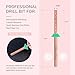 MelodySusie Super Long Mini Barrel Nail Buffer Bit, Professional Safety Carbide Nail Bit for Nail Bed File Cuticle Dead Skin Cleaning Nail Prepare, Two Way Rotate, Manicure Salon Supply, Rose Gold, C