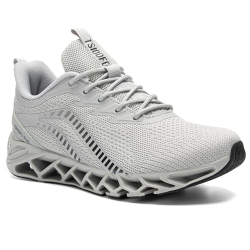 TSIODFO Women Running Shoes Light Grey Size 11 Fashion Athletic Tennis Walking Shoe Runner Gym Workout Jogging Sneaker