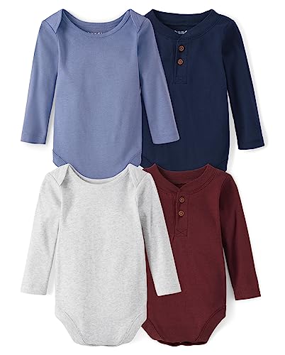 Image of The Children's Place baby-boys And Newborn Long Sleeve Bodysuits, Multipacks