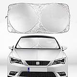 ★ 【FÁCIL DE USAR Y ALMACENAR】: El parasol para el parabrisas del automóvil se abre y se pliega fácilmente en segundos. Se instala y se pliega en segundos sin ventosas ni adhesivos. Nuestra persiana para ventana de automóvil viene con una bolsa de viaje compacta gratuita. Guarde la sombrilla de su automóvil en el bolsillo de la puerta, detrás de la visera o detrás del protector de asiento de automóvil. Es conveniente y ahorra espacio.