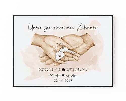 Personalisiertes Koordinaten Poster - Familienposter Als Geschenk