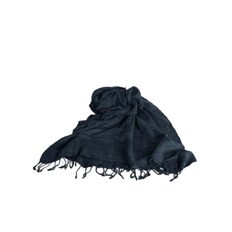 Écharpe en soie pour femme le cadeau artisanal idéal en grande étole gris anthracite