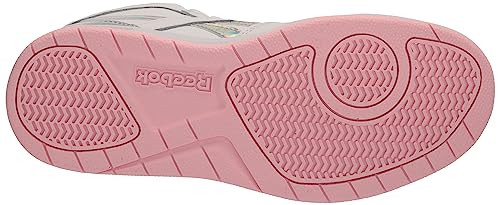 Reebok Reebok Girls BB4500 Court Sneaker, White/Pink Glow, 6 Little Kid